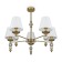 Freya FR1009CL-05BS SIDE, 710x710x600 mm ceiling lamp, E14, 5x40W, brass color