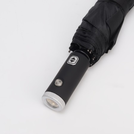 Automatic “plain” umbrella, with a flashlight, 3 additions, 8 knitting needles, r = 47 cm, black color-6