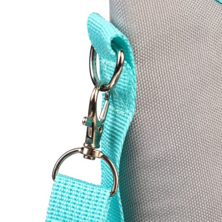 Thermos for a bottle m & b on a zipper color is gray/turquoise-2