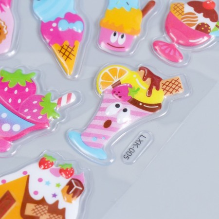 Sticker plastic volumetric "goodies" mix 14.5x25 cm-2
