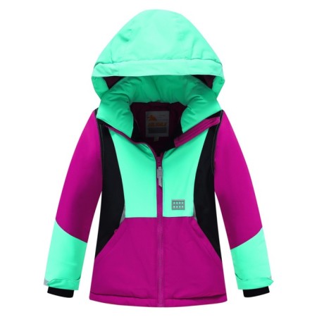 Ski suit for girls for, height 116 cm, raspberry color-1