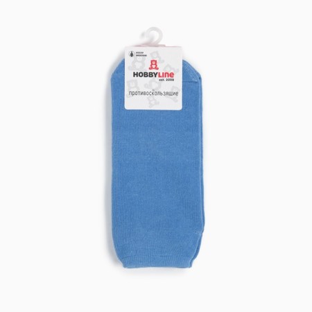 Women's socks anti-slip, blue color, size 23-25 ​​(36-40)-4