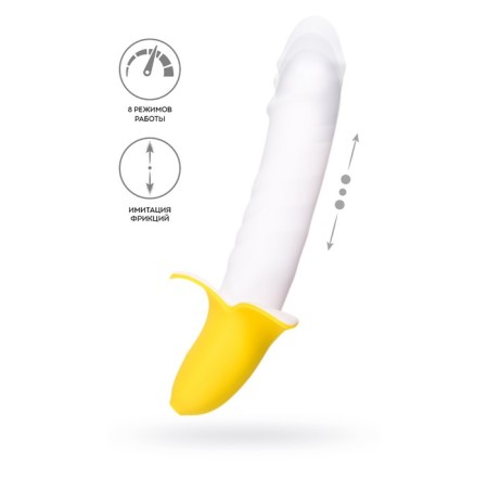Jos B-Nana pulsator, silicone, 19 cm, white color-7