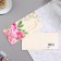 Money envelope "Happy Anniversary!" peonies, 17x8 cm