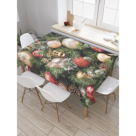 The tablecloth "Festive decoration", rectangular, Saten, size 145x180 cm