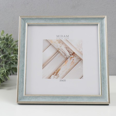 Photo frame Plastic "Mira" 20x20 cm, 642498 Sea (plastic screen)