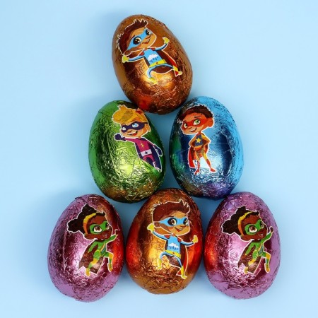 Chocolate eggs "superheroes", 75 g