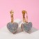 Earrings Assorted "hearts" sparkles, color silver in gold