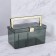 Organizer for storage, with a pen, 21.5 × 12 cm, green/golden color