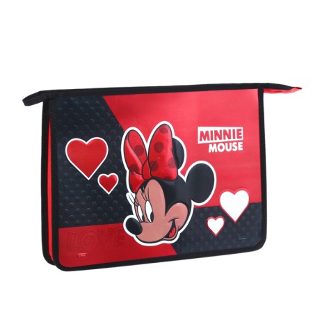 A4 notebook folder, with a zipper, with a metallic effect, Minnie Mouse-4