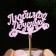 Topper wooden "beloved daughter" Lilac 13x8 cm