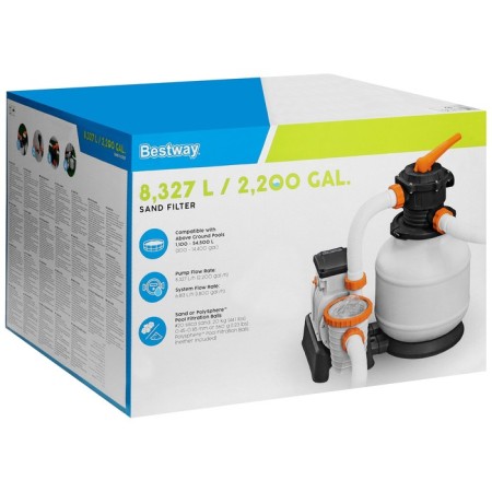 Filter pump for pools Pesopochny, 220-240V, 8327 l/h, 58499 Bestway-7