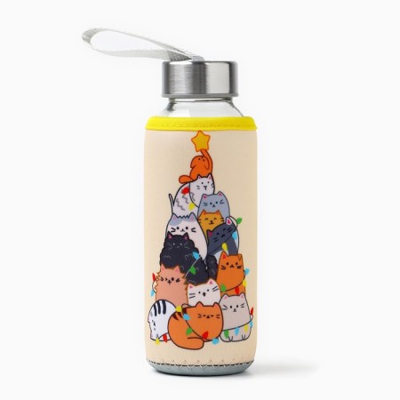 New Year. Water bottle "Kitty", 350 ml