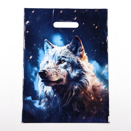 Package "Wolf", polyethylene with a cut pen, 30x40 cm, 50 μm