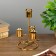Summary Metal for 4 candles "spiral" gold 16x9x9 cm