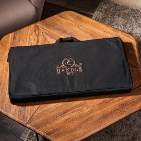 Handmade backgammon "owl", deep cutting, with a handle, 60x30 cm, with a chess field, a walnut array, Armenia-7