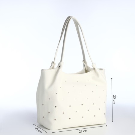 Women's bag with lightning, white color-2