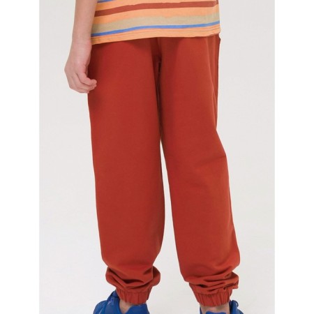 Pants for boys, height 104 cm, terracotta color-1
