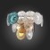 Sconces st. SL420.201.05. Coneli. 5x5 W, G9, 4000K, 975 LM, 37x28 cm, golden color