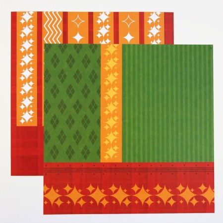 A set of paper for scrapbooking "Bright geometry", 12 sheets, 30.5 x 30.5 cm, 180 g/m²-14