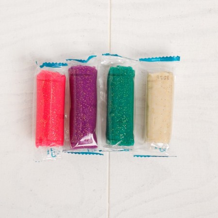 Set for children's modeling "Test-plastilin 4 colors with sparkles"-1