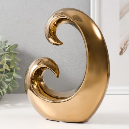 Souvenir Ceramics "Abstraction. Amulet" Gold 17x5.5x19 cm-1