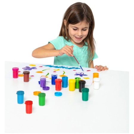 Gouache 12 colors x 15 ml, Jovi, economical consumption, cardboard, brush as a gift-4
