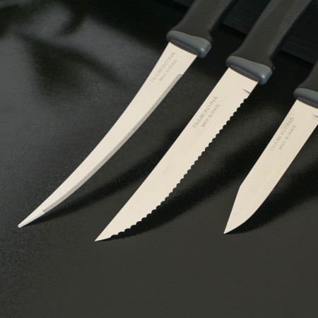 Set of kitchen knives Tramontina Felice, 3 pcs, black color-1