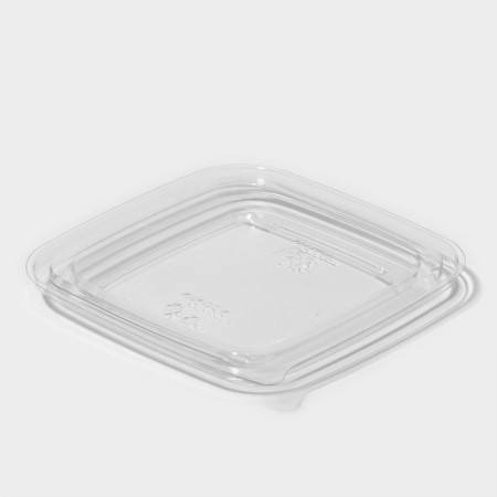 Disposable plastic lid, UPK-1212, 12.6 × 12.6 × 0.5 cm, transparent, 50 pcs/un-4