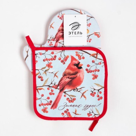 Kit kitchen winter birds mittens-output 20x28cm, 19x19cm severity, 100%hl-5