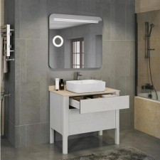 Зеркало Comforty Лондон 90, светодиодная лента, сенсор, 90х80 см