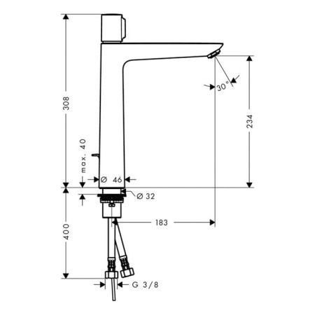 Hansgrohe Talis Select E 71752000, 240 mm shell mixer-1