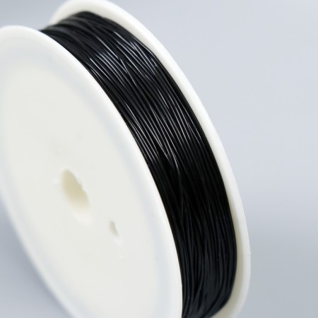 Silicone thread for beads "Astra" 0.6 mm, 25 m, black-2