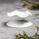 Summary Metal for 1 candle "Link H", 3.5x7.3 cm, white