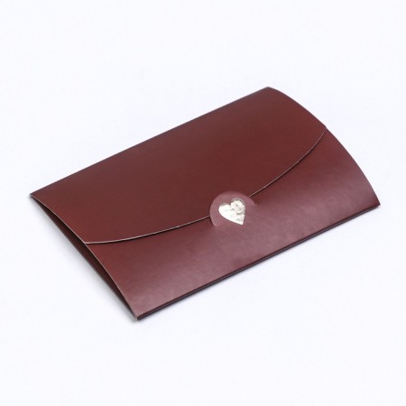 Envenue for certificate with embossing, chocolate, 10.5 x 7