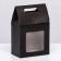Box with window, black, 15 x 10 x 6 cm