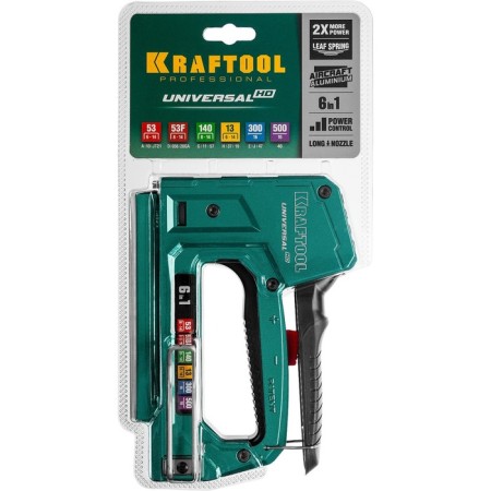 Stapler aluminum Kraftool Universal -HD 3188, type of bracket 53/140/13/300/500/53F, 6 - 14 mm-2