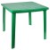 Square table, 80x80x74 cm, green color