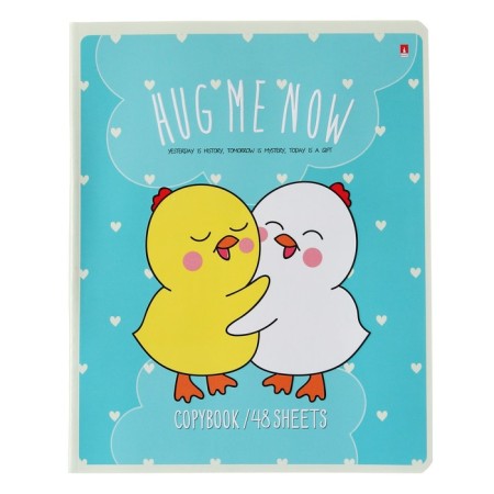 Notebook of 48 sheets in the cage "hugs", cover coated cardboard, selective UV-keys, congruff, mix-5