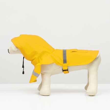 Dog raincoat, size XL (DS 30-35, OG 38-43, Osh 26-31 cm), yellow-4