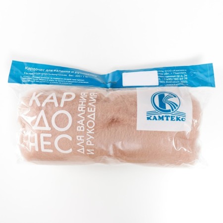 Fasting wool "cardoches" 100% half -toned wool 100g (006 St. Beige)-3