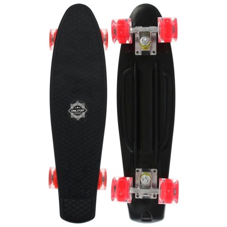 Skateboard Onlitop, 56x15 cm, light wheels PU 60x45 mm, aluminum frame, color mix-1