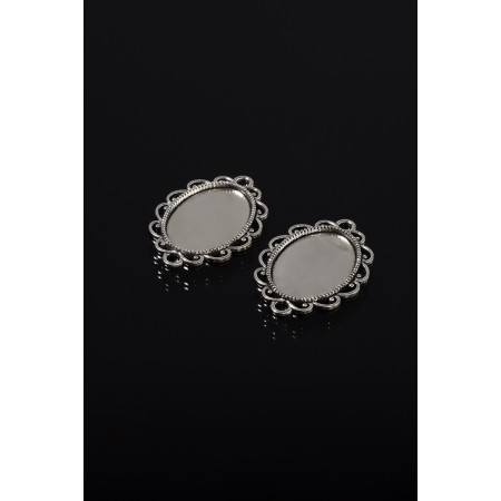 Frame with a setting A3810-2, platform 18 × 25 mm, color black silver-2