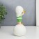 Polystone souvenir "Baby in a white baseball cap, with a gold bubble on a ball" 16x7x8 cm