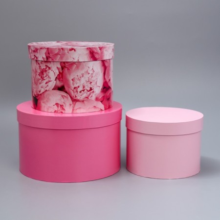 Set of hats 3 in 1, gift packaging, “pink”, 18 x 18 x 13–25 x 25 x 15 cm-3
