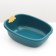 Toilet without an side 41 x 33.5 x 15.5 cm, blue