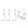 Double-rowing cornice, telescopic 160-300 cm, quinel "Ferge", color steel
