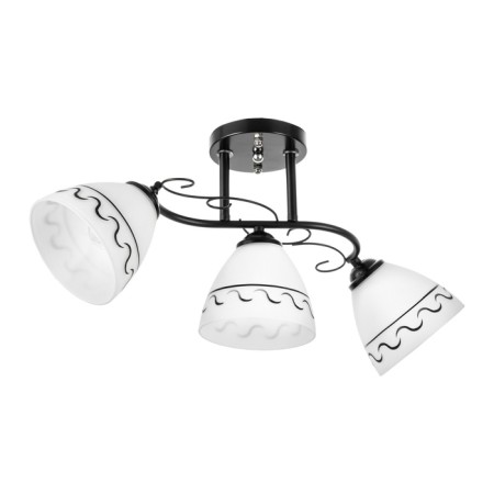 Aurora chandelier 3he27 40W Black 58x26 cm