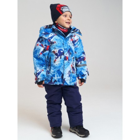 Knitted set for a boy: hat and snood, size 50-2