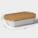 Board of heat -resistant ceramics Bellatenero, 31 × 19 × 7.5 cm, white color